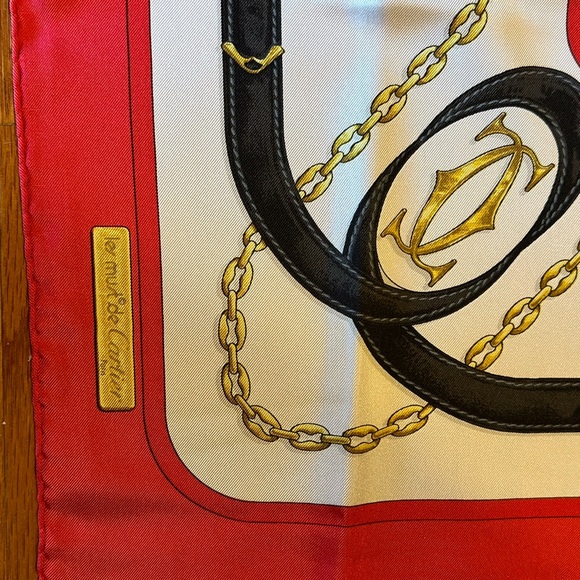 Cartier “le must de Cartier” silk scarf EUC aprox 33” square - Picture 10 of 11